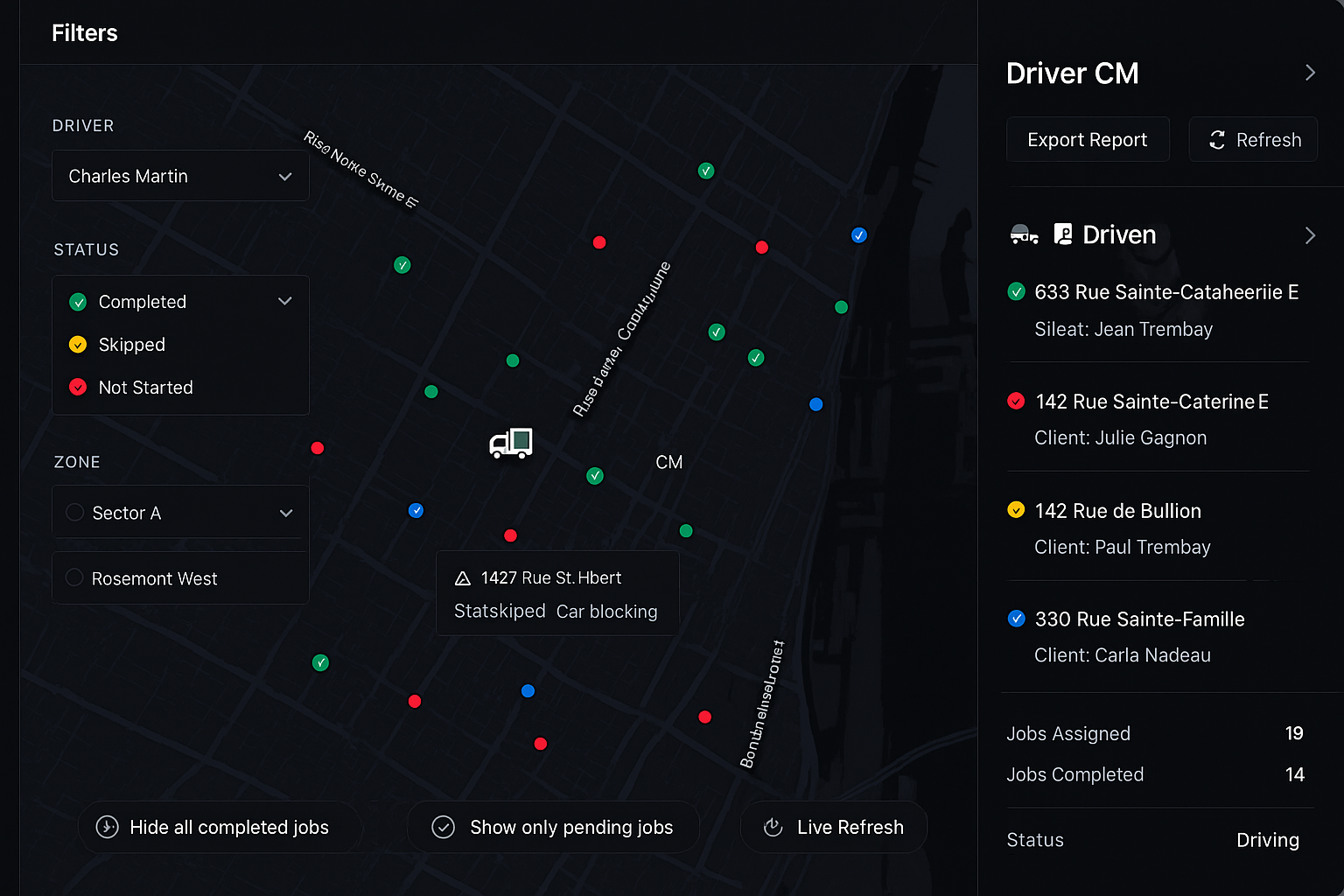 Snow-Sidekick-Pro dashboard